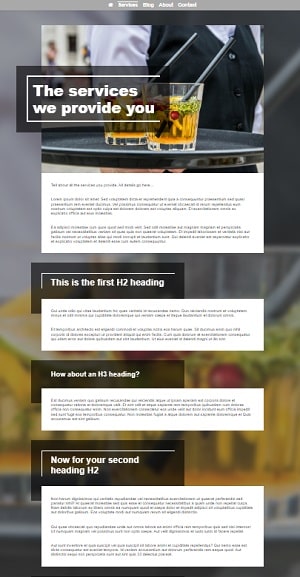 wordpress page.php, themedivs, example image