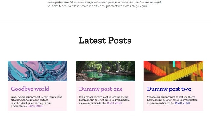 wordpress single.php, spatial presentation latest posts, theme divs